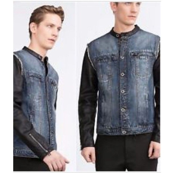 zara men's leather jackets sale